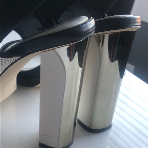 BCBG Maxazria white &black heels - Picture 4 of 5